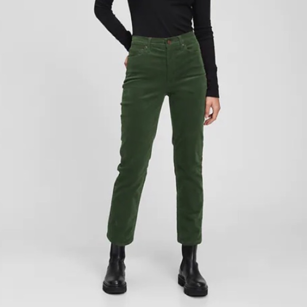 Gap High Rise Vintage Slim Cords Emerald Green Size 26/2P